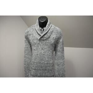 Express Cable Knit Shawl Neck Sweater Acrylic Wool Alpaca Mens Size XL NWT